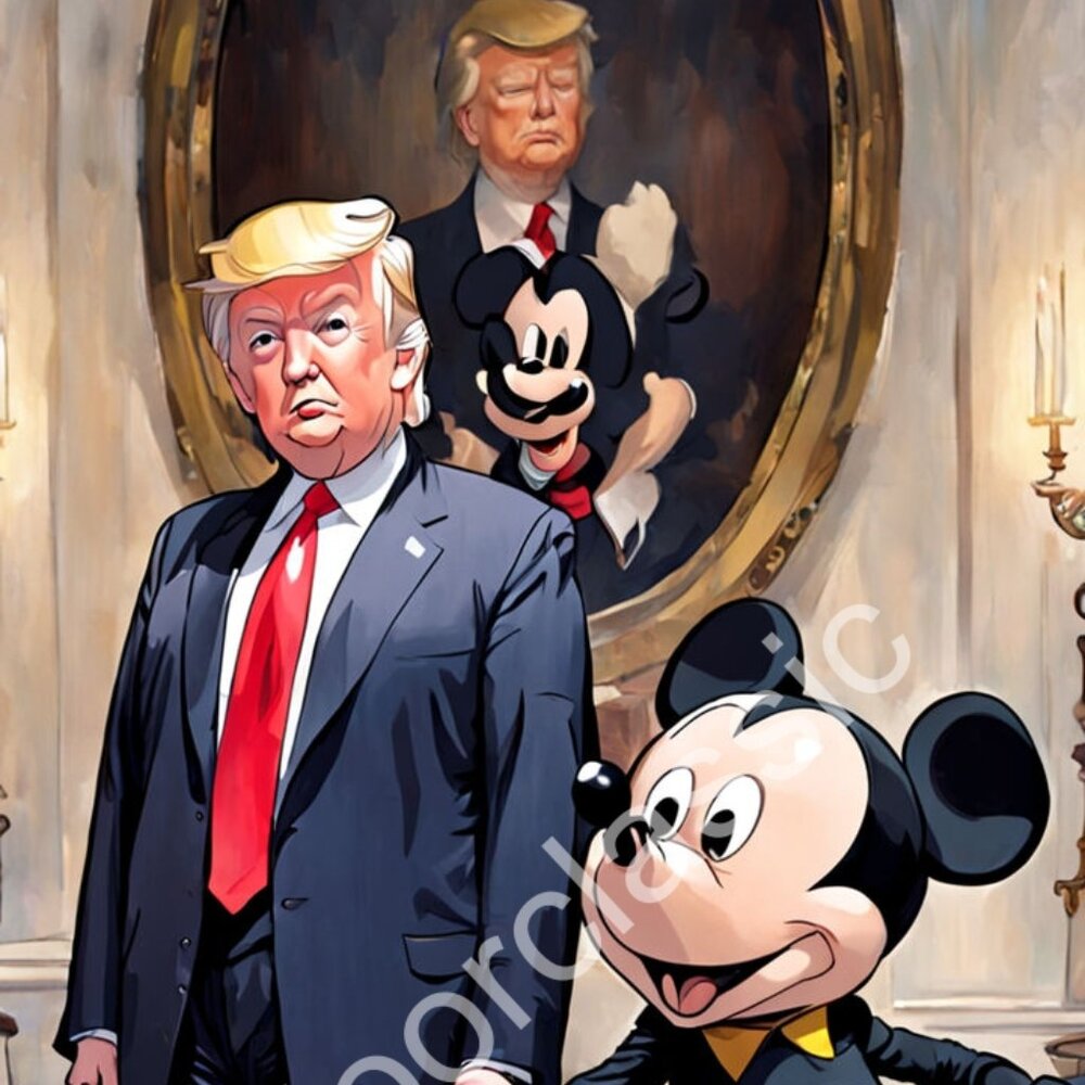 Donald Trump and Mickey Mouse Wall Art By Jaye J. Metcalfe